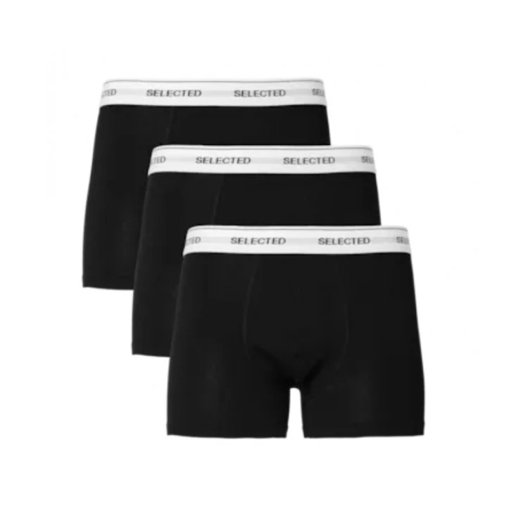 SELECTED 3-pak trunks i sort og hvid