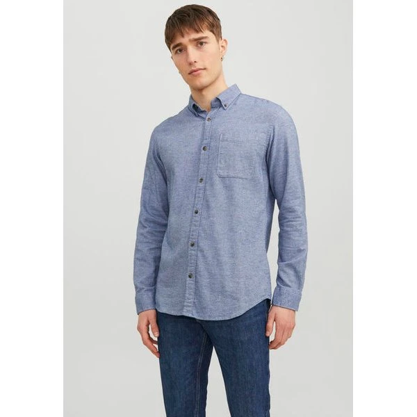 Jjeclassic Melange Skjorte i Faded Denim Bomuld - XL