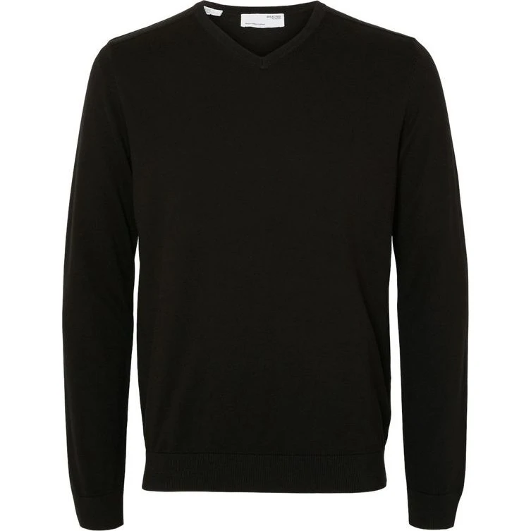 SLHBERG LS Knit V-neck Noos