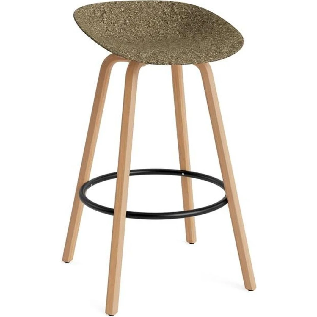 Normann Copenhagen Mad Barstol 75 cm Bøg/Sort/Seaweed