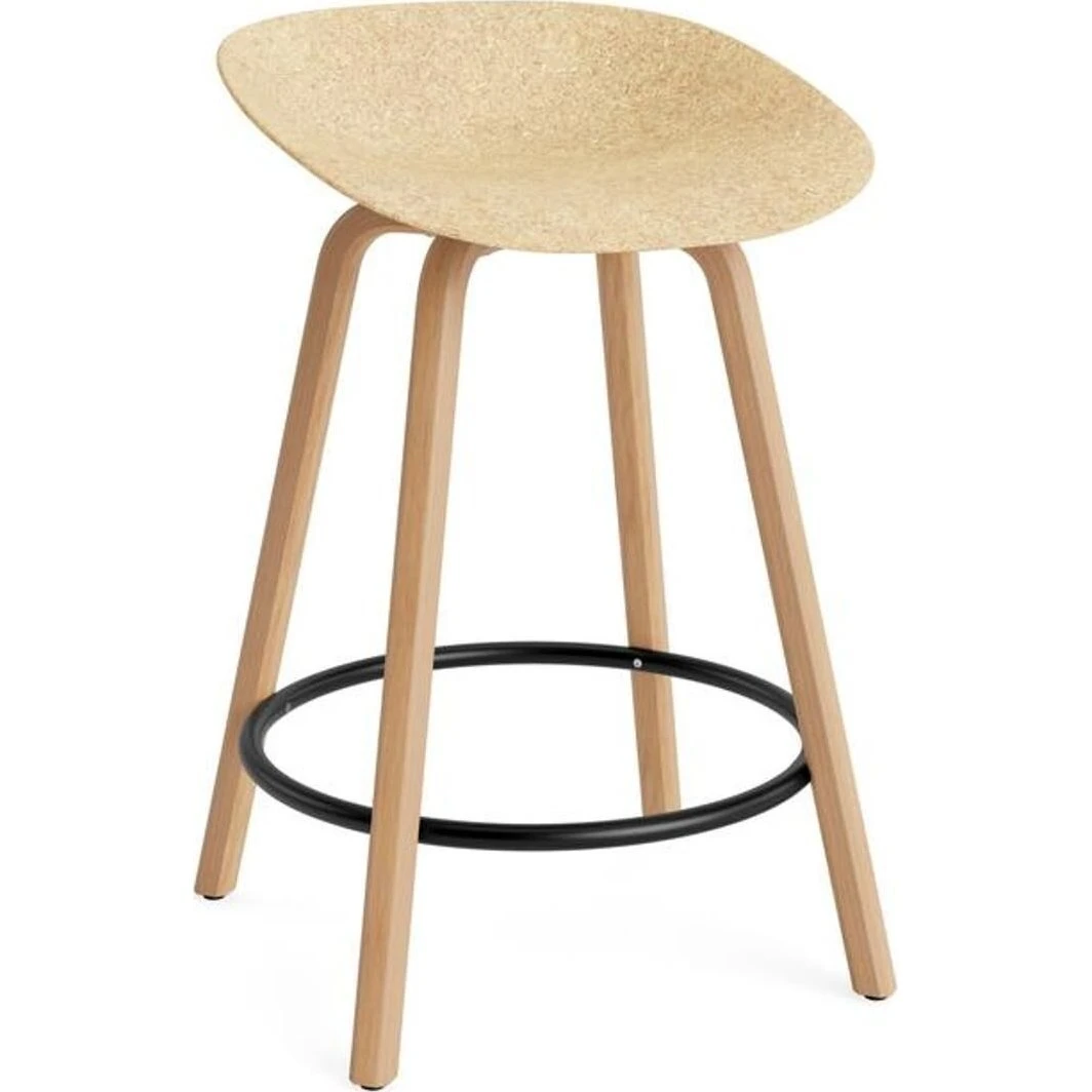 Normann Copenhagen Mad Barstol 65 cm - Bøg/Sort/Hemp