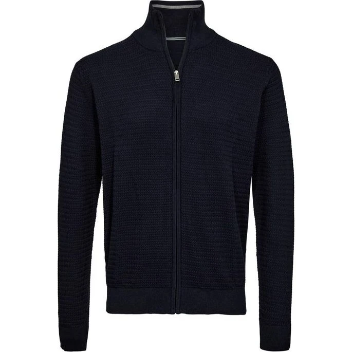 Cardigan Regular Fit med strukturstrik til mænd
