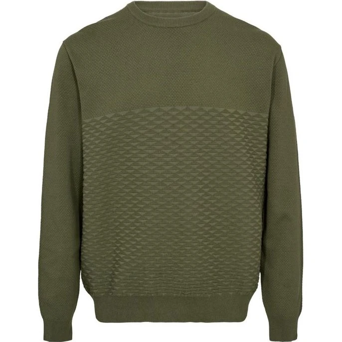 O-neck Regular Fit Strukturstrik til mænd