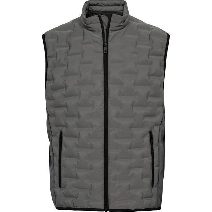 Herrevest i regular fit – let og polstret overgangsvest