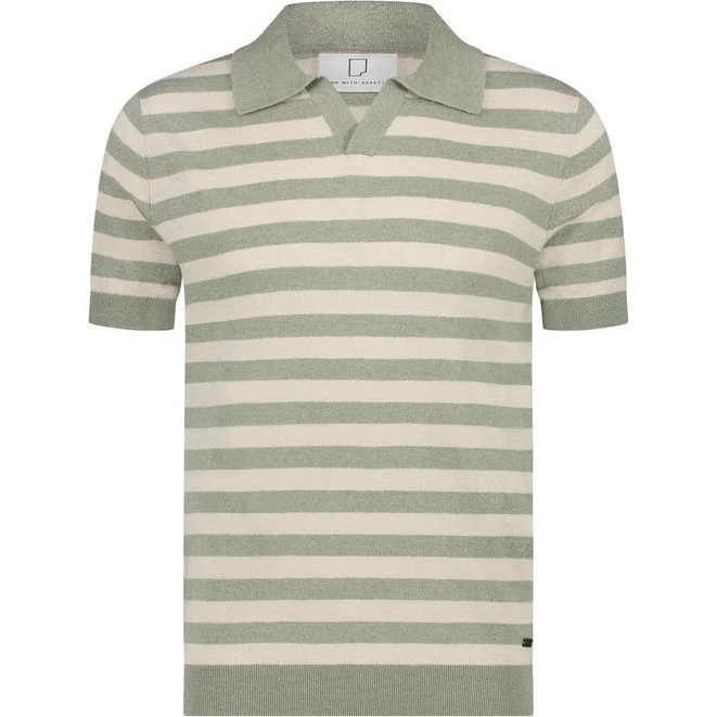 ALAN POLO - Stribet strikket polo