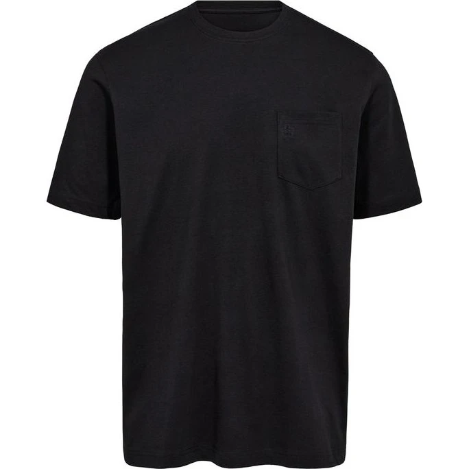 O-neck t-shirt med brystlomme og broderet logo