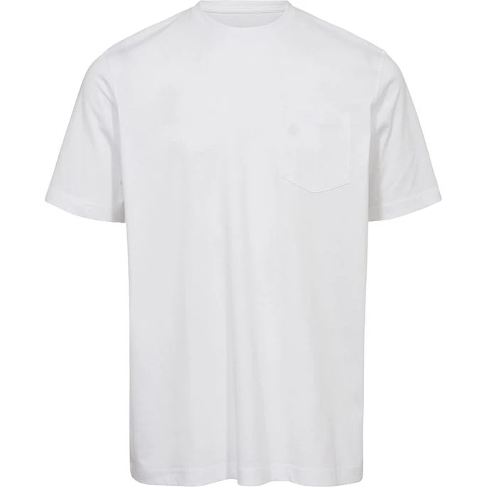 O-neck t-shirt med brystlomme og broderet logo