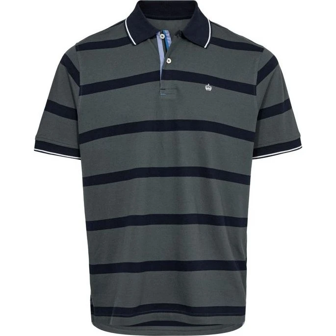 Thomas Regency Stribet Polo med Kontrastdetaljer