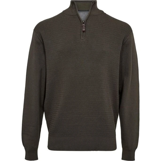 Thomas Regency Reg Fit Structure Half Zip Sweatshirt