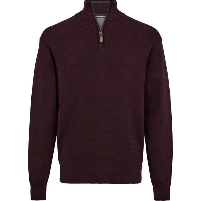 Thomas Regency Reg Fit Structure Half Zip Sweatshirt