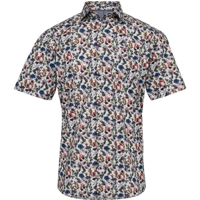Superflex s/s regular fit kortærmet bomuldsskjorte