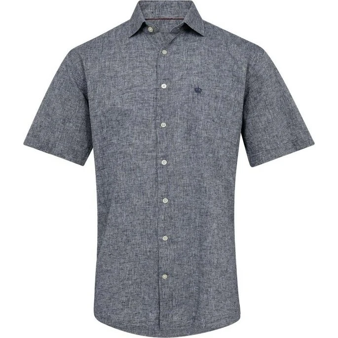 S/S Regular Fit Linen Skjorte i Hør-look