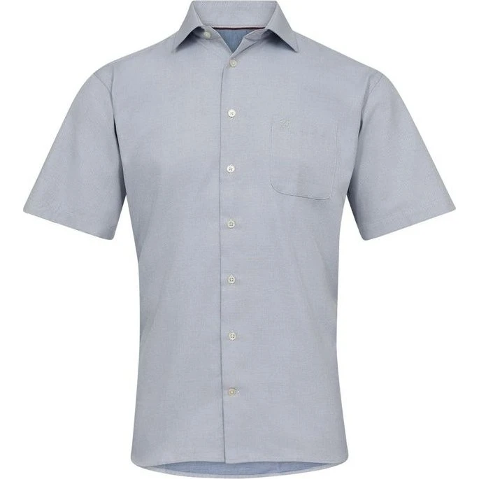 S/S Skjorte Regular Fit i CVC-materiale