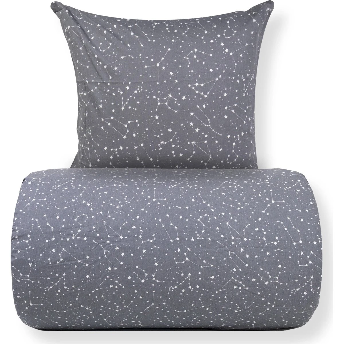 Borg Living Sengetøj Zodiac Grey 150x210 cm - 100% Bomuld