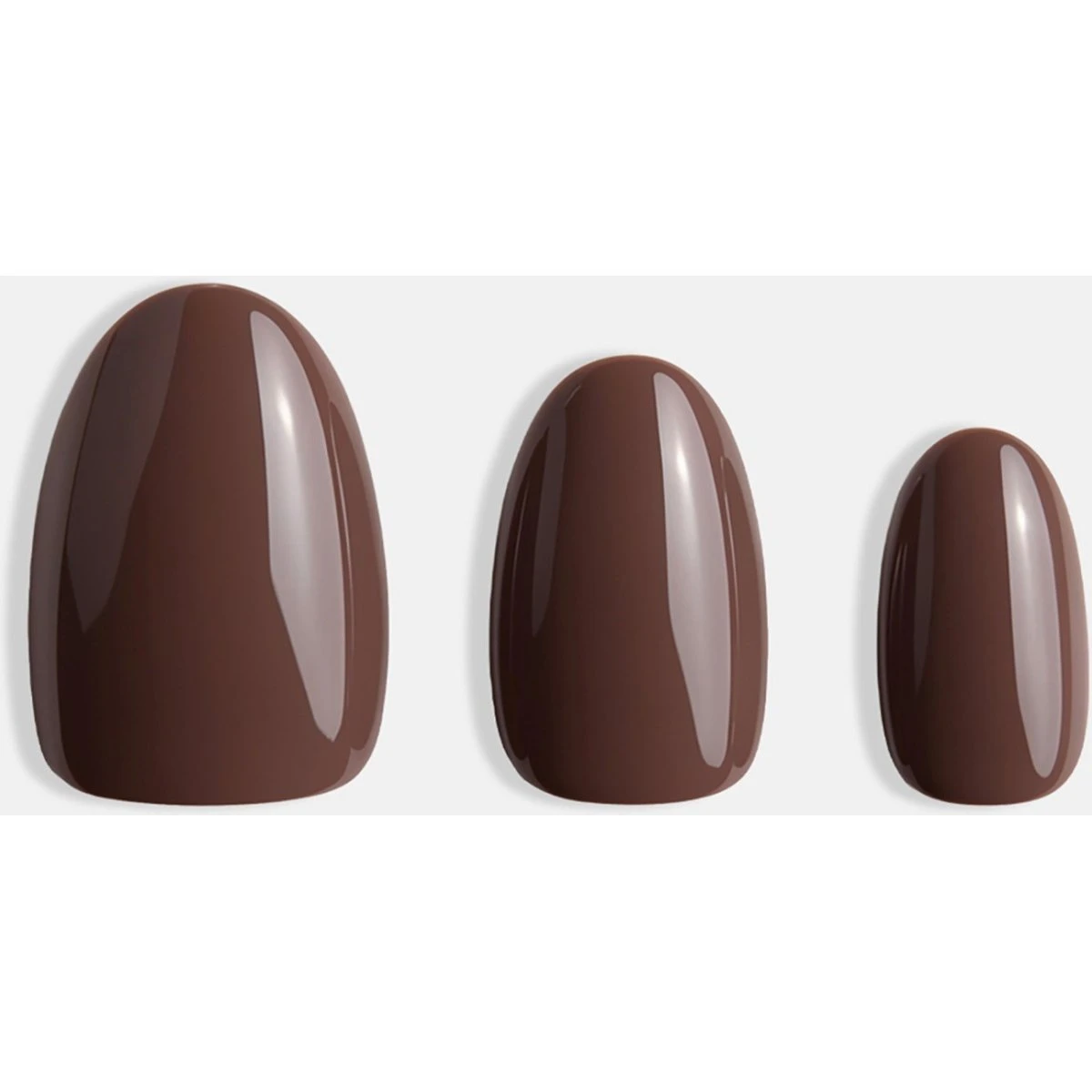 DUFFBEAUTY Instant Pro Espresso Press-on Manicure - Kort Mandel