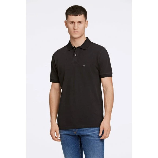 JUNK de LUXE Polo S/S i sort - Regular fit