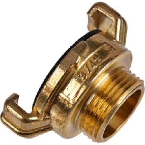 GEKA klokobling 1" nippel, 40 mm messing
