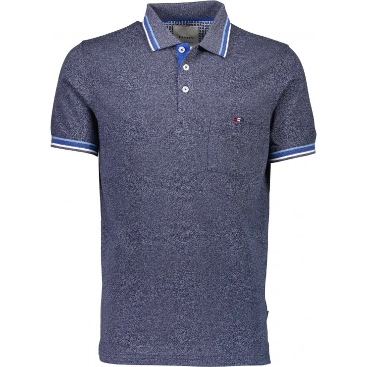 Bison Polo i blå til herre | Regular fit
