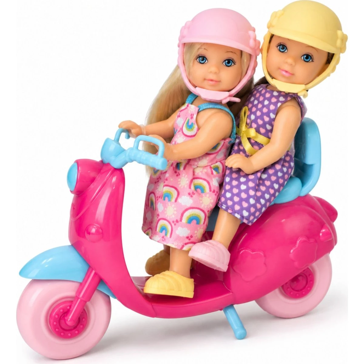 Kiki dukker med pink motorcykel - 11 cm