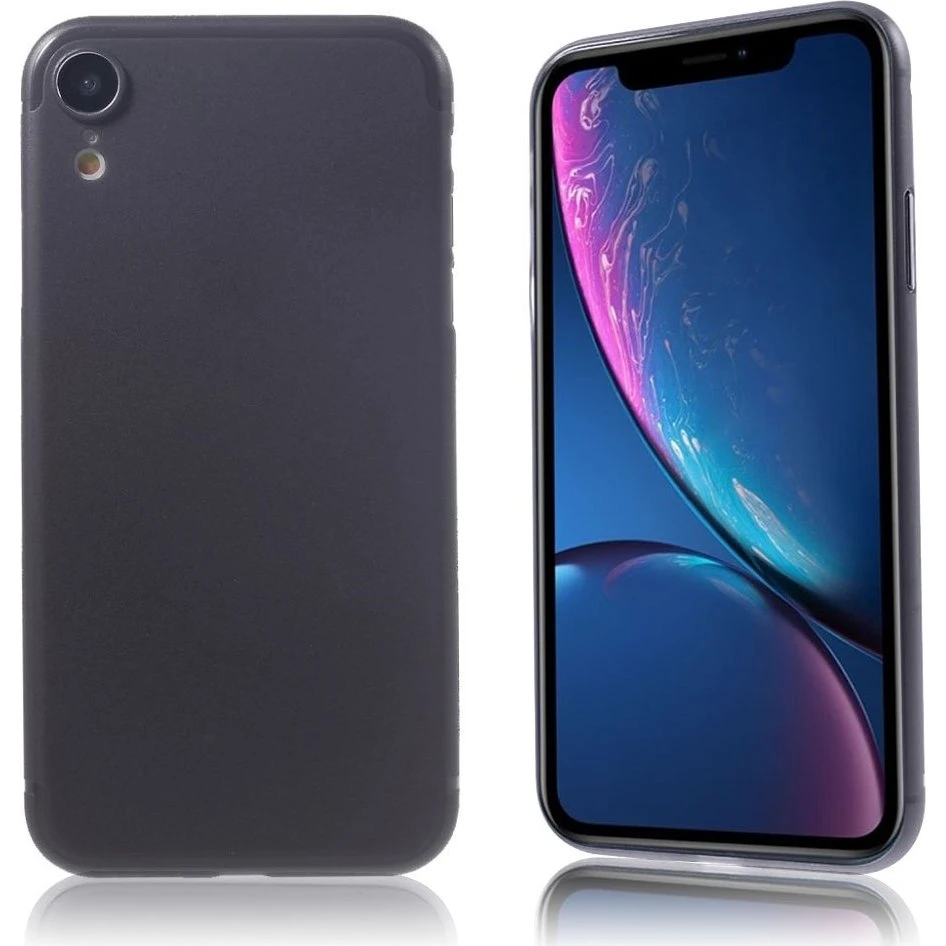 iPhone Xr ultratyndt plastiketui - Mørkegrå