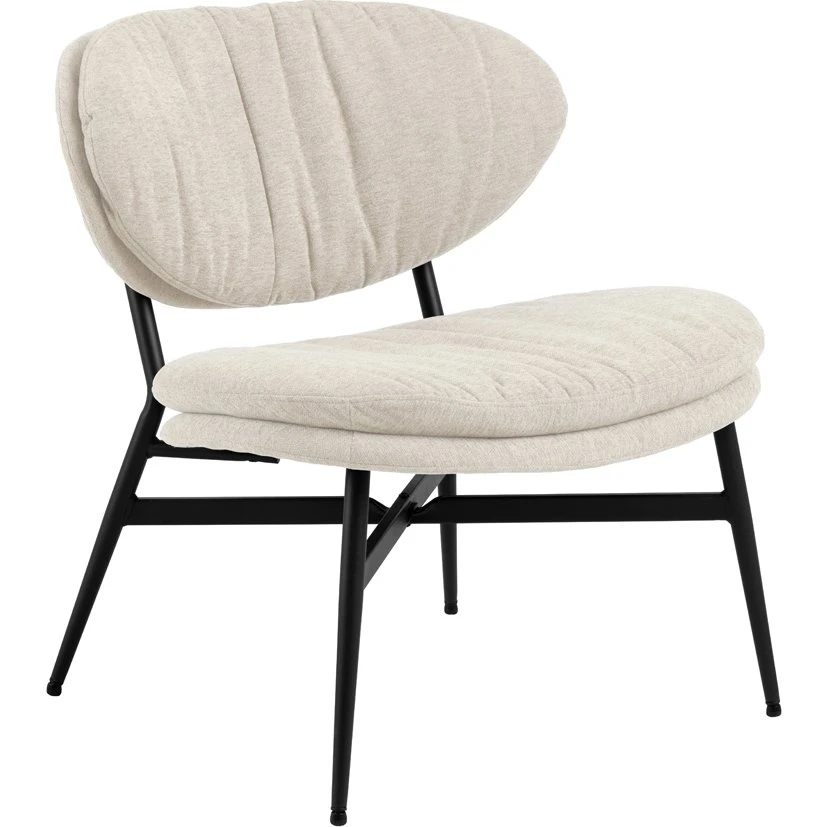 AC Design Furniture Burma Loungestol - Beige - Sort Stål