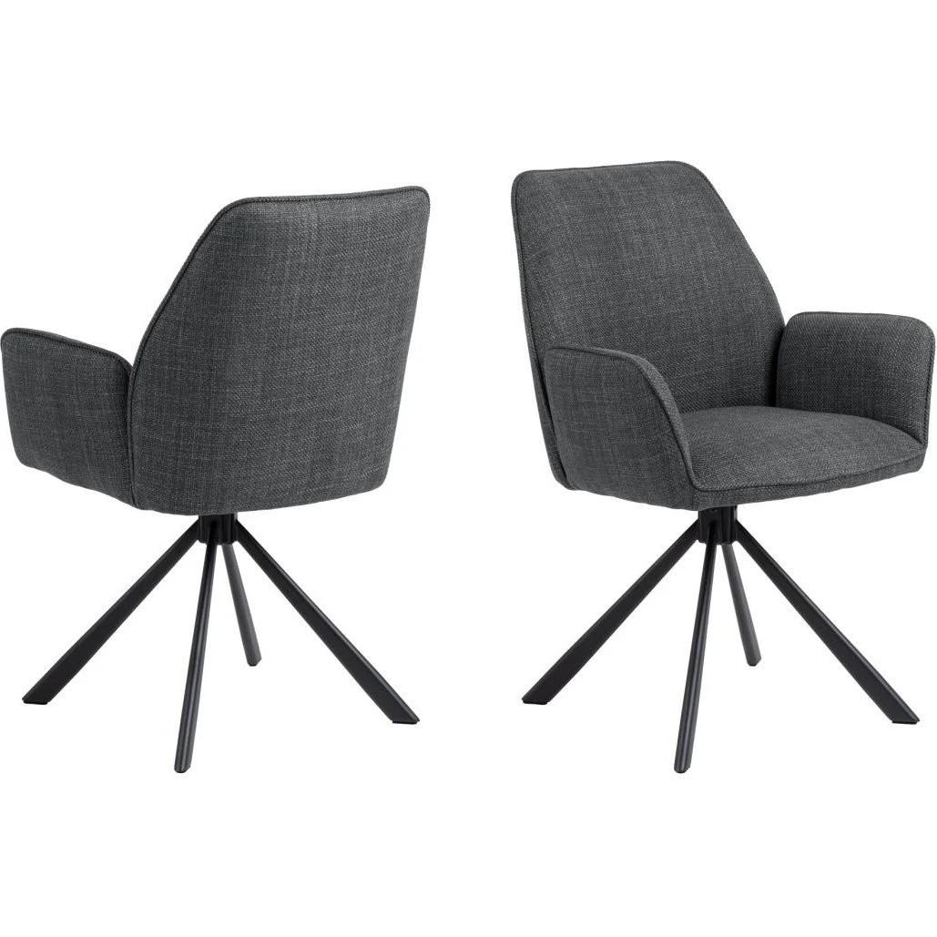 AC Design Furniture Glenda spisebordsstol med armlæn - Grå