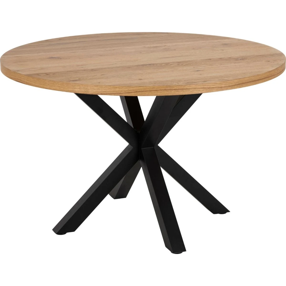 AC Design Furniture Milou Spisebord - Rund, Vild Eg & Sort Metal