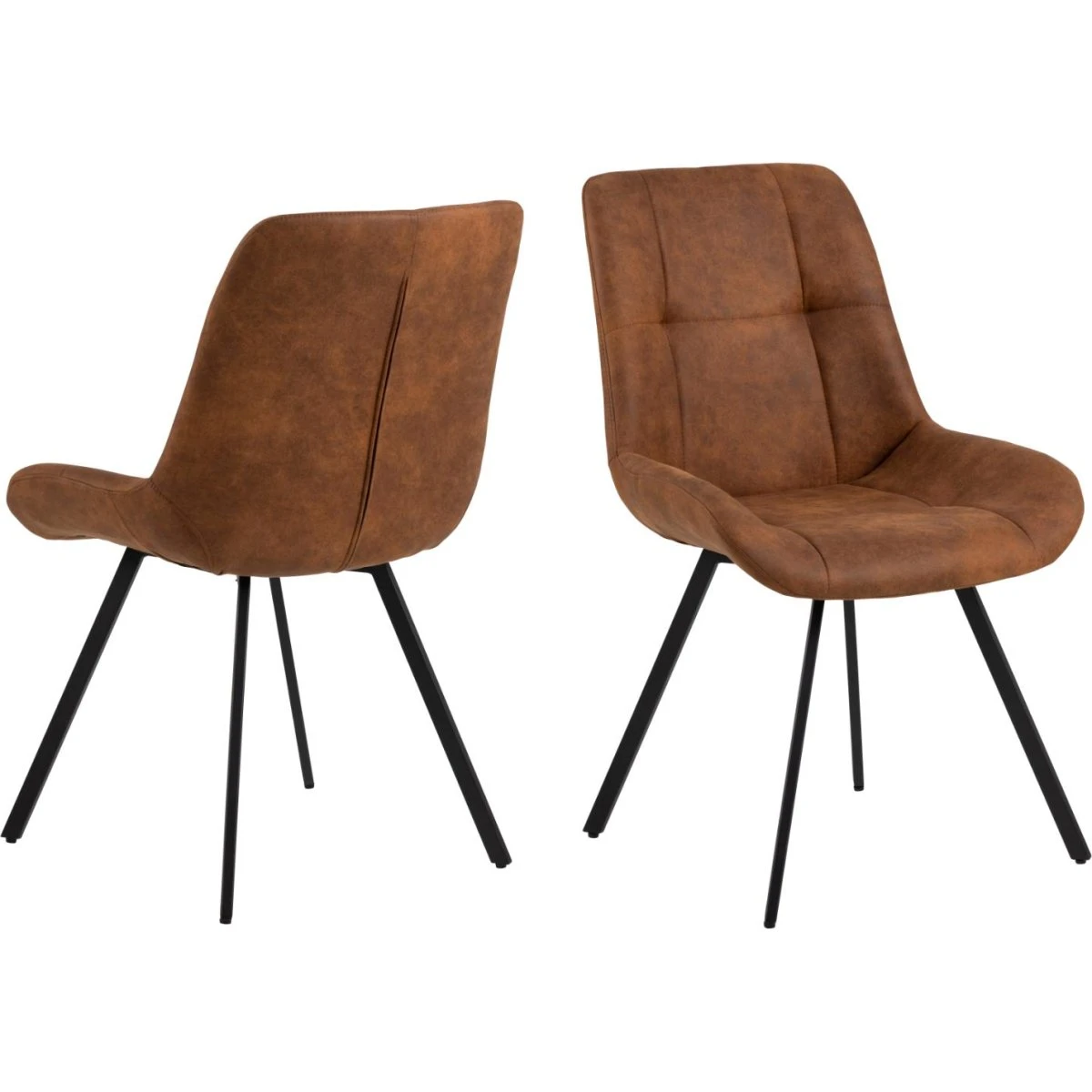 AC Design Furniture Raquelle Spisebordsstol, 2-pak - Brun