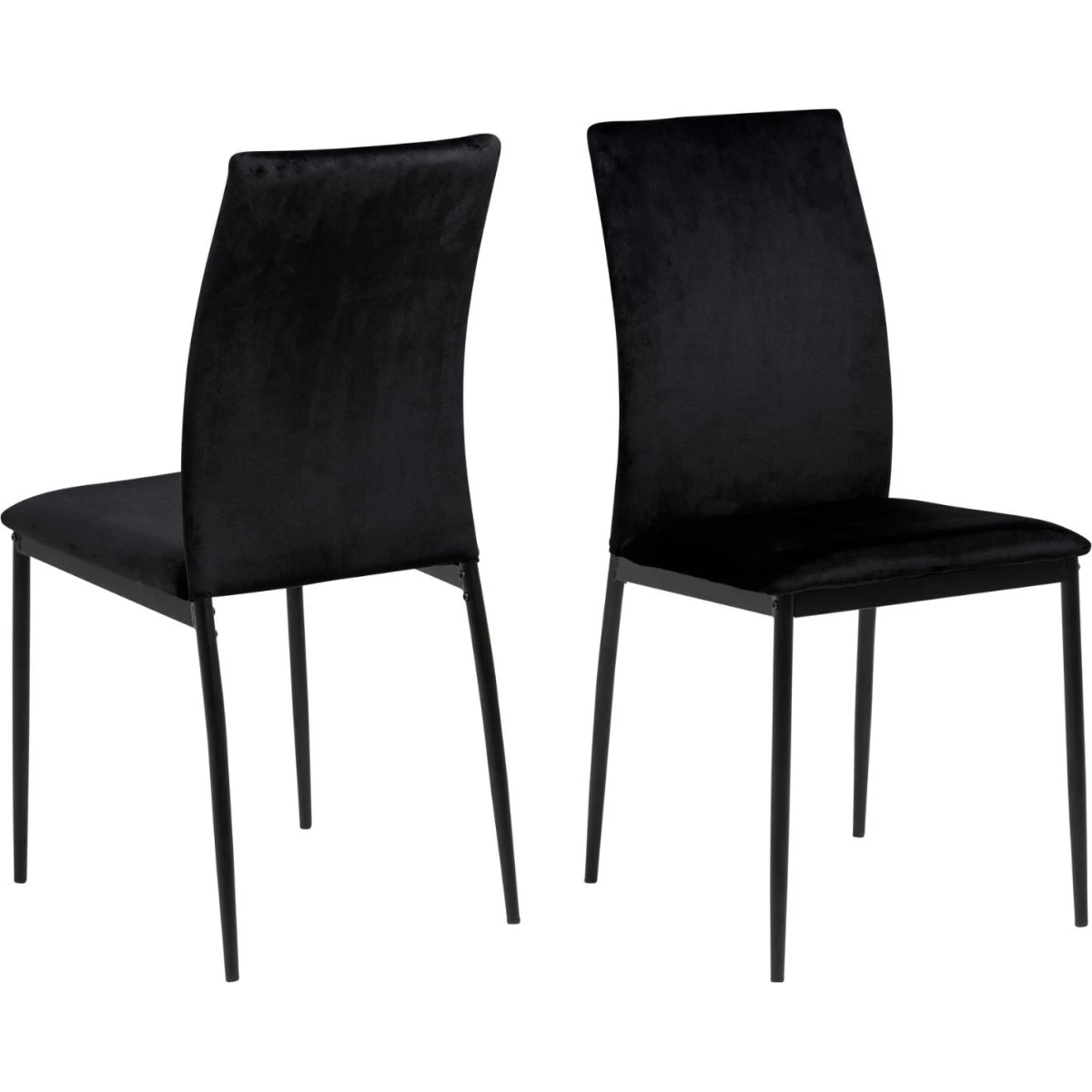 ACT NORDIC Demina spisebordsstol - Sort polyester & sort metal
