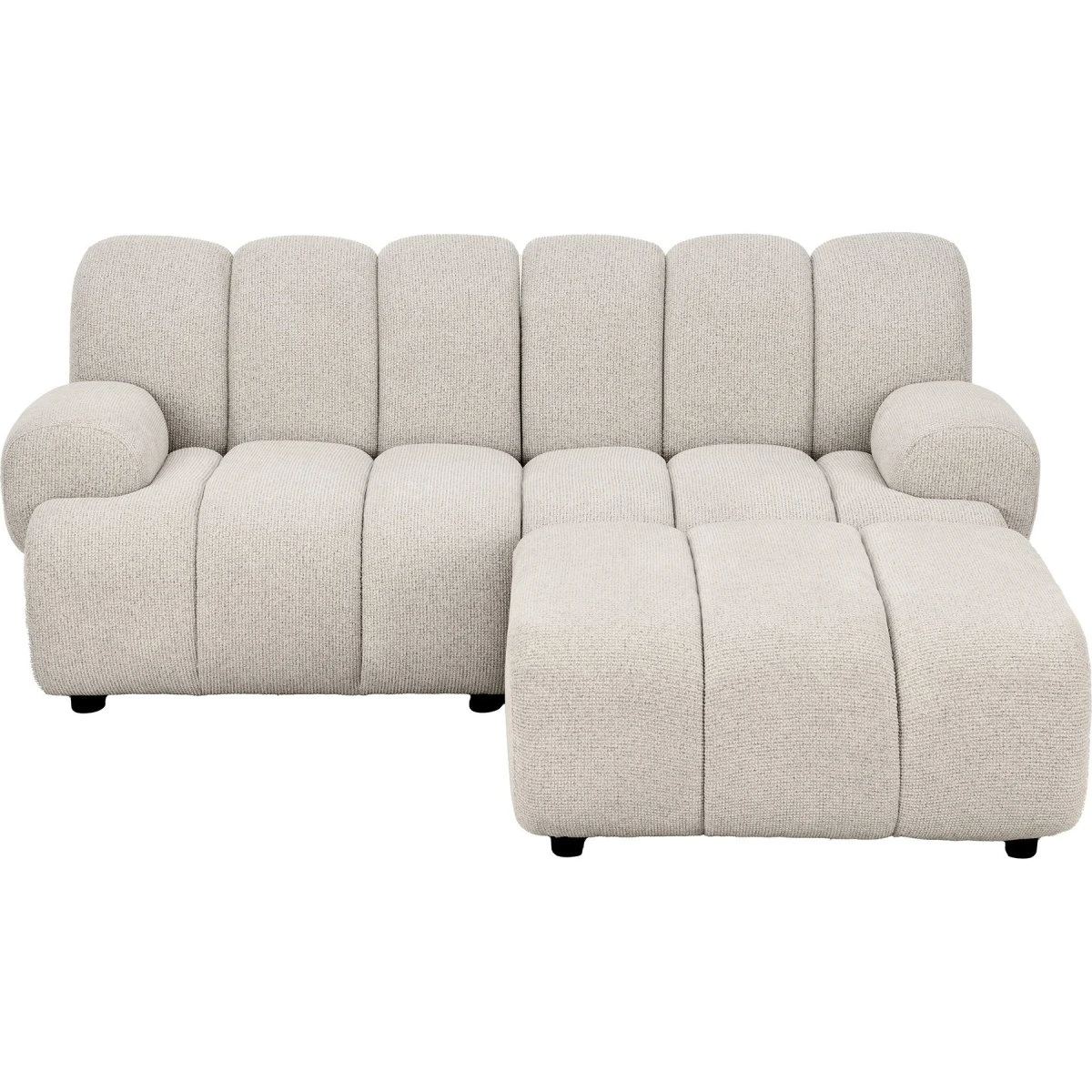 House Nordic Taza 2,5-personers modulsofa m/puf - Sand, højrevendt