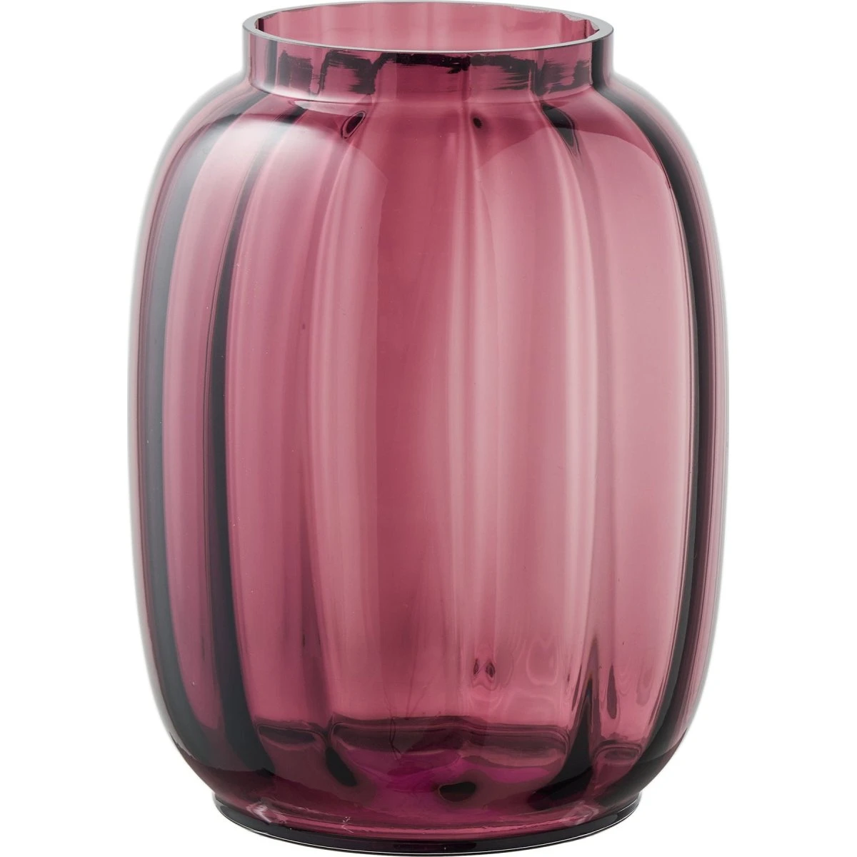 House Nordic Vase i mundblæst glas, kastanje rød, Ø17x21 cm