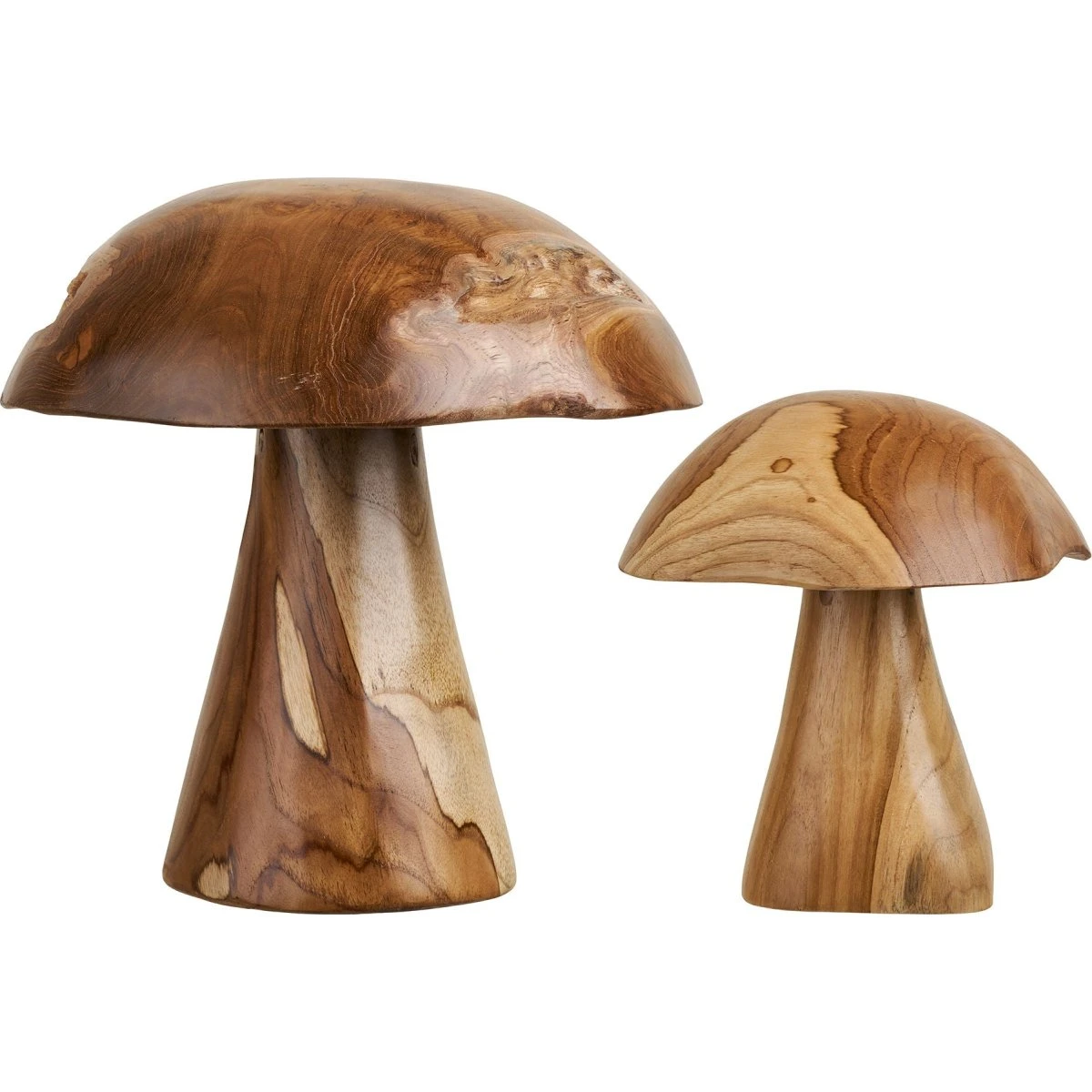 House Nordic Kodi Dekorations Svampe i Teak - Sæt af 2 (25 & 35 cm)