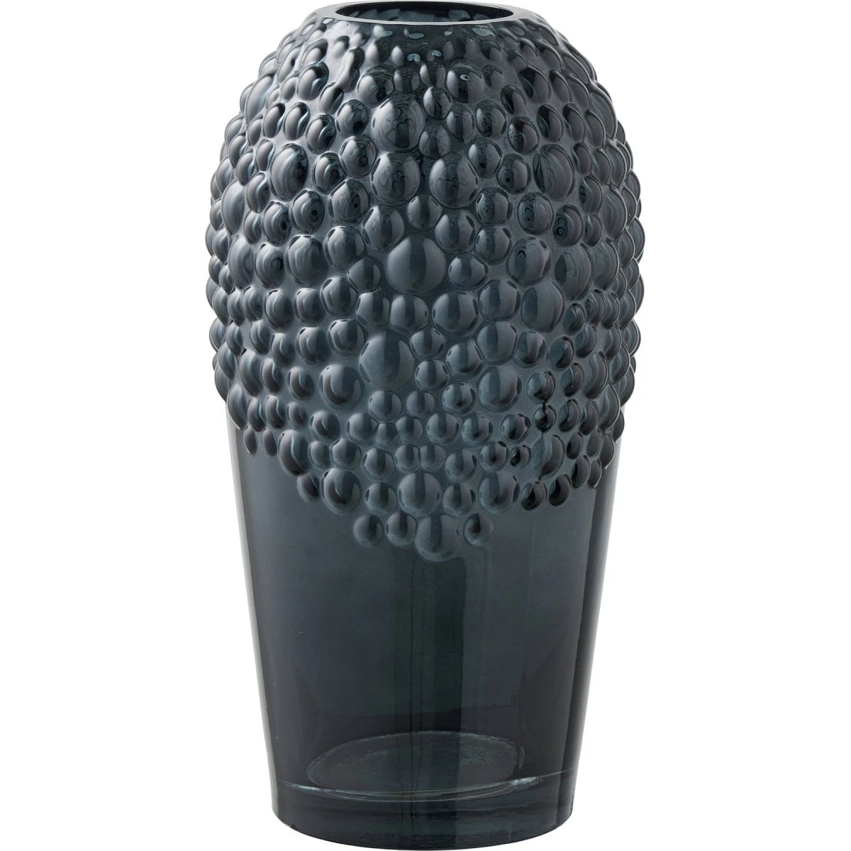 House Nordic Albi Vase - Mørkegrå Glas - Ø14x25 cm