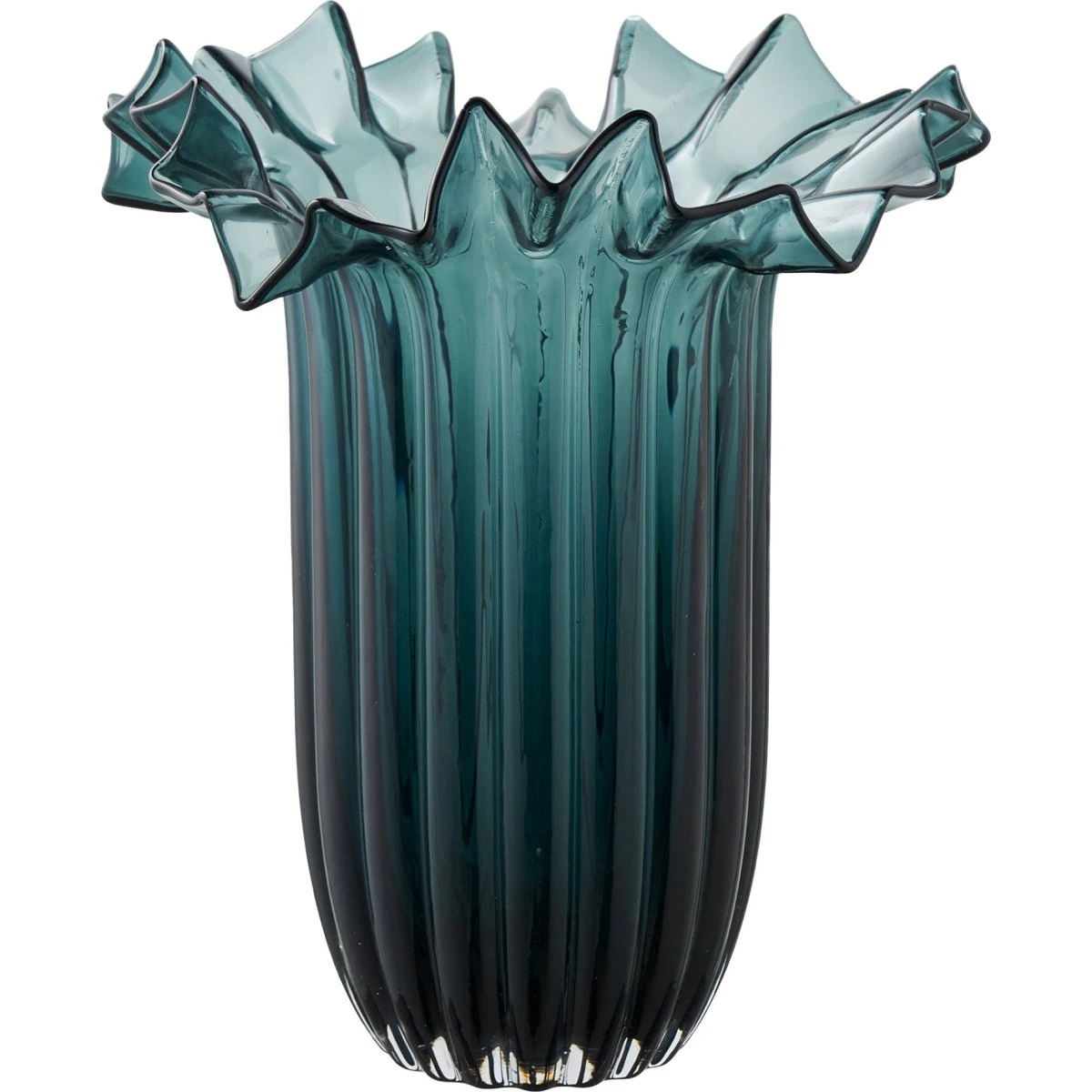 House Nordic Mundblæst Vase i Mørkegrønt Glas, Ø25x30 cm