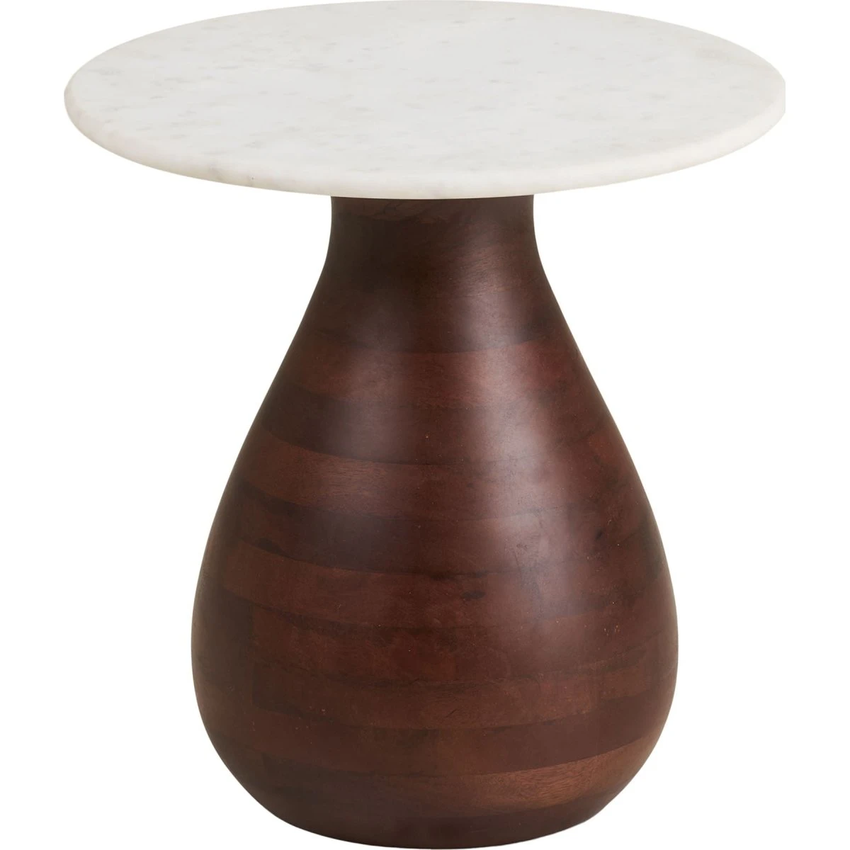 House Nordic Heide Hjørnebord i Marmor og Mangotræ - Ø40 cm
