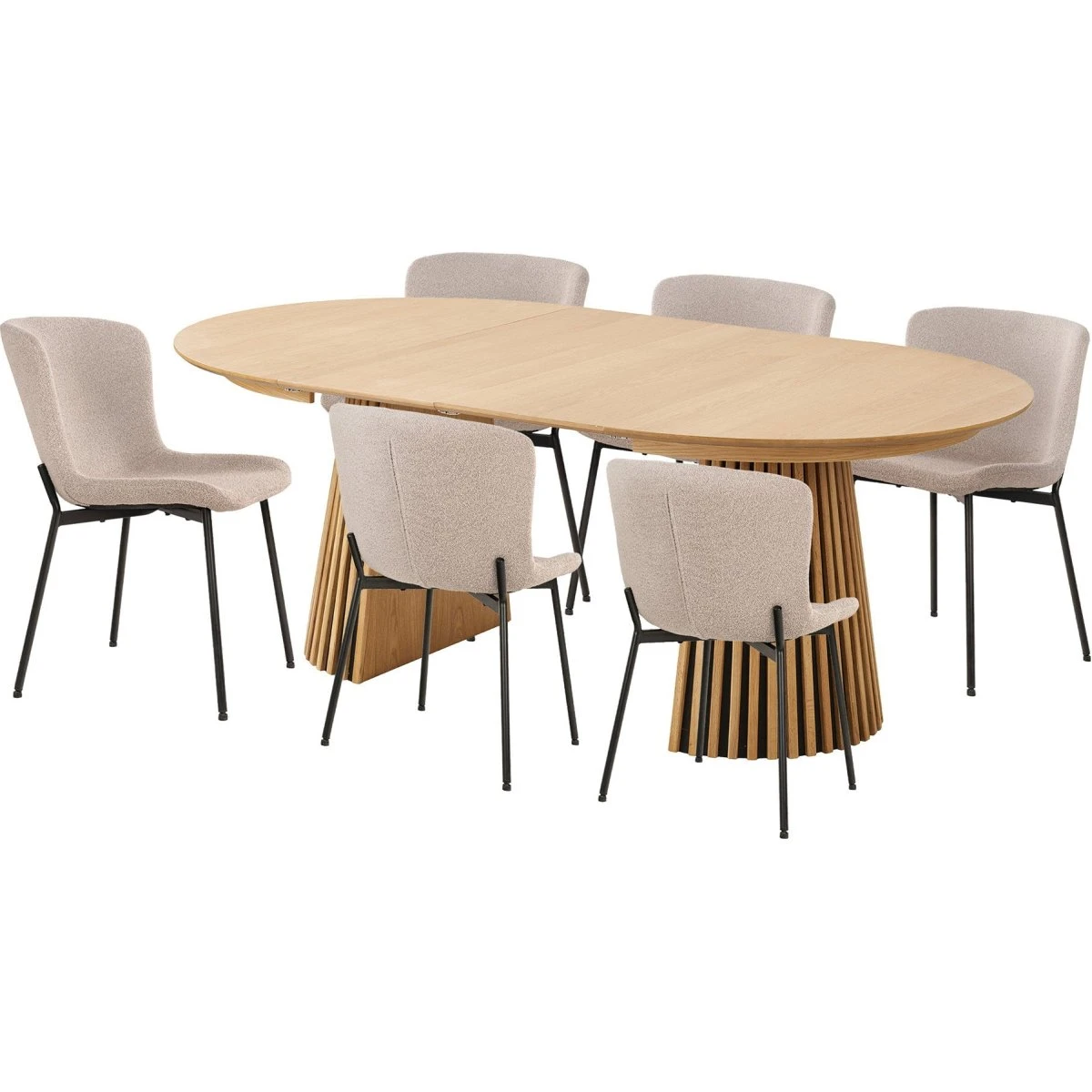 House Nordic Osaka og Maceda Spisebordssæt i eg og beige