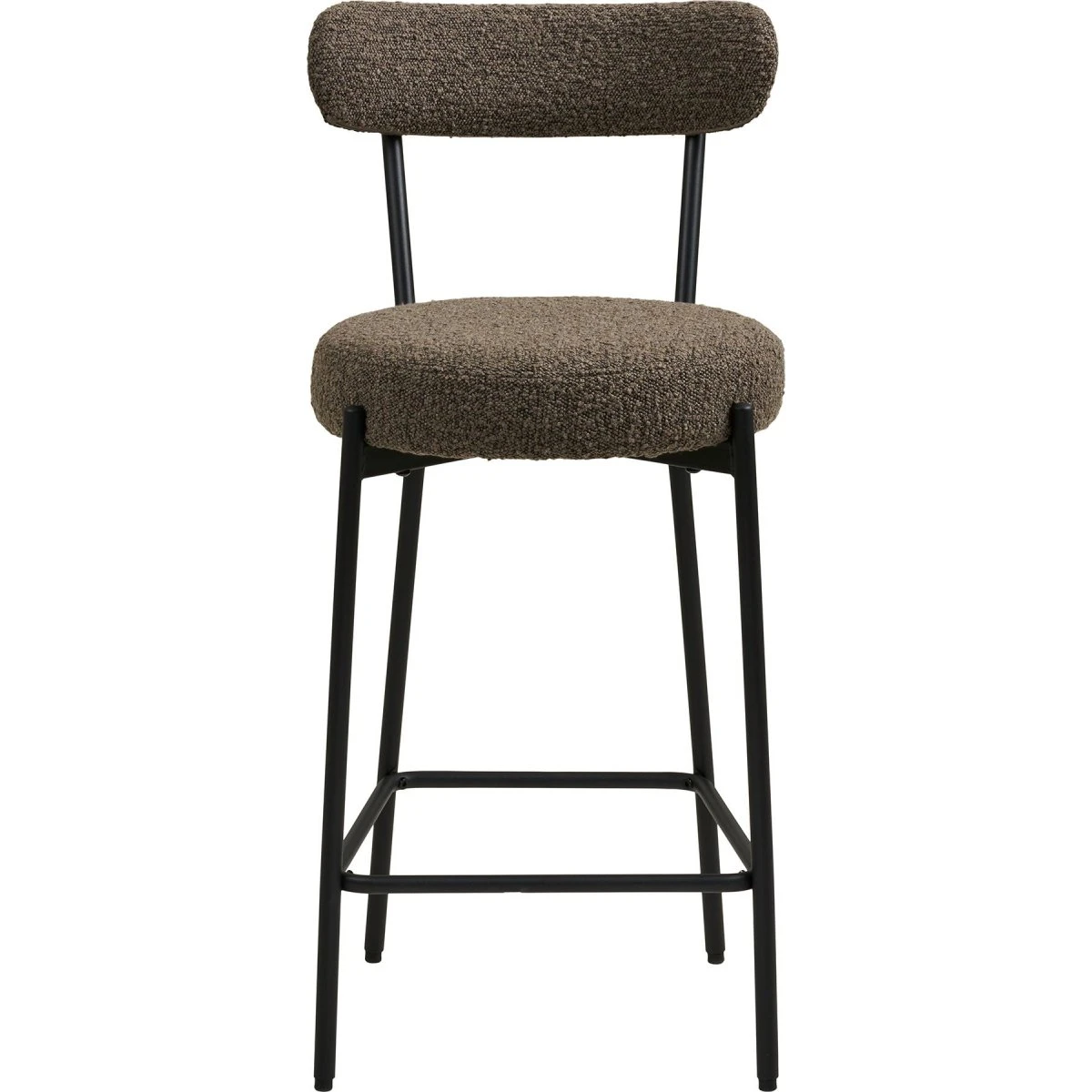 House Nordic Badalona Barstol - Brun Bouclé med sorte ben