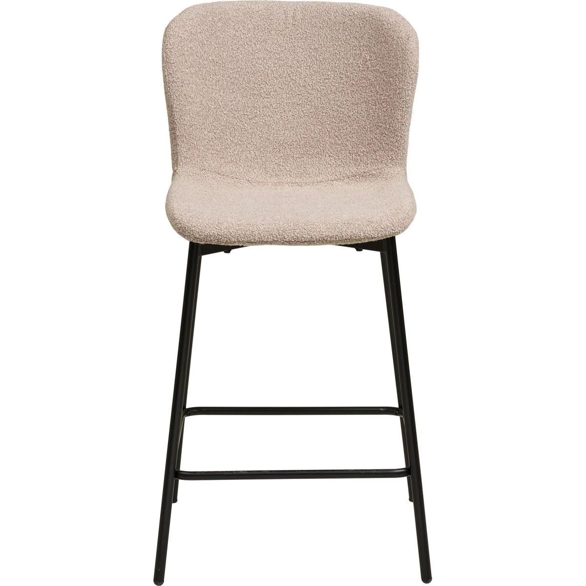House Nordic Maceda Barstole i Beige Bouclé - Sæt af 2