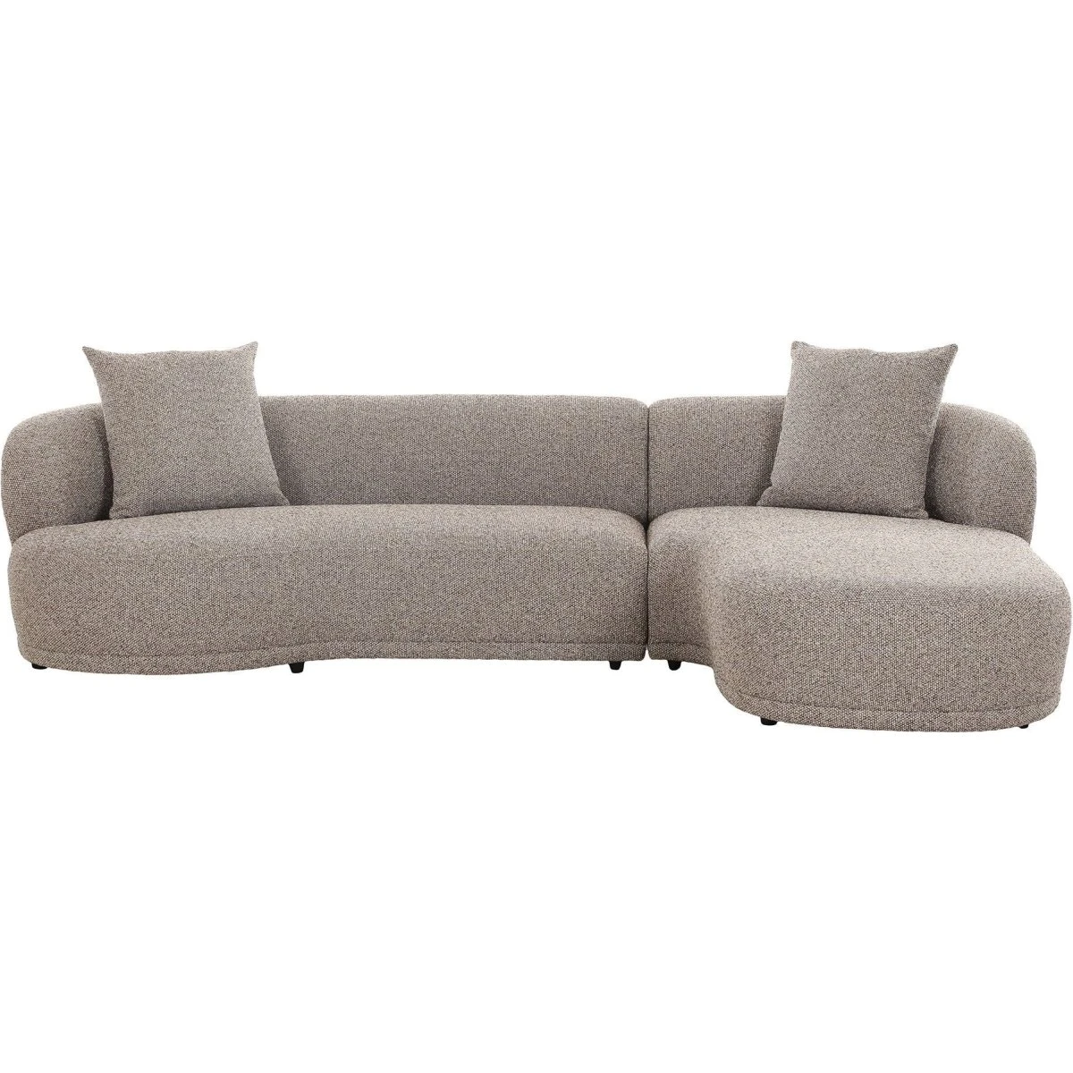 House Nordic Kingston Sofa, højrevendt, Brun, 294x90/175x69cm