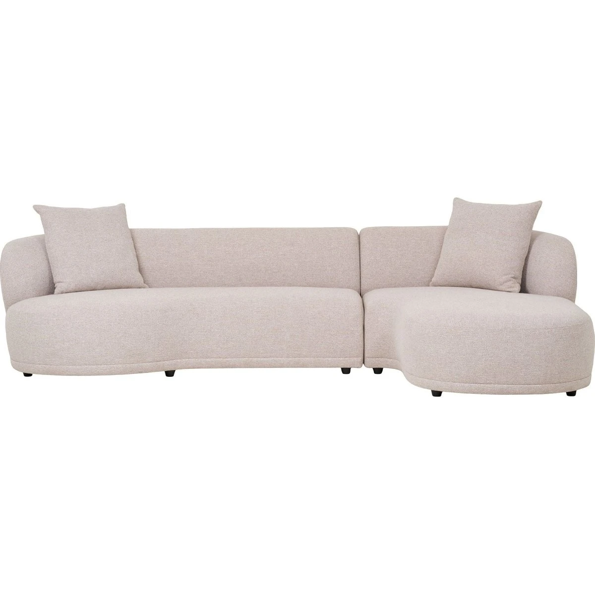 House Nordic Kingston Sofa, højrevendt, natur, 294x90/175x69 cm