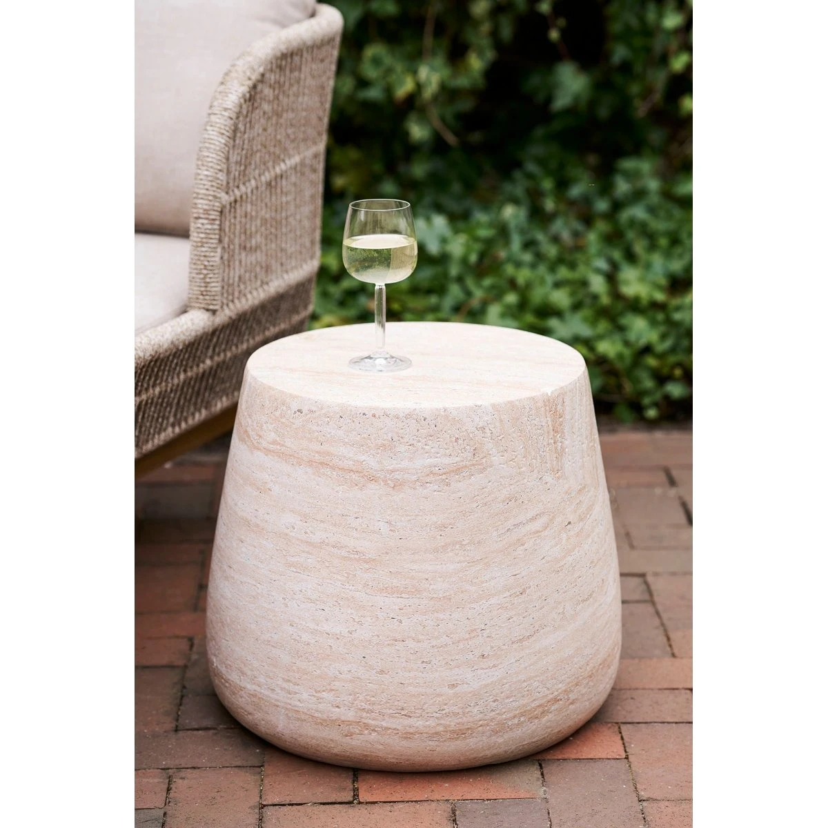 House Nordic Bonn Sidebord, Natur, Fiberclay, Ø47,5 cm