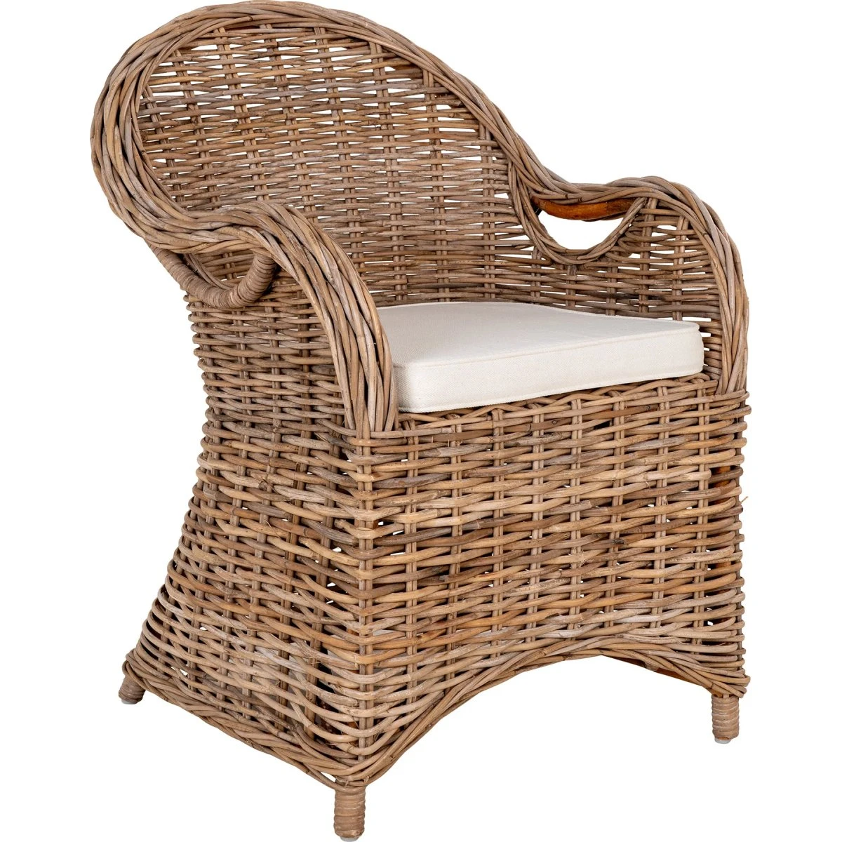 House Nordic Larisa Spisebordsstol i Kubu Rattan m/hynde - Natur
