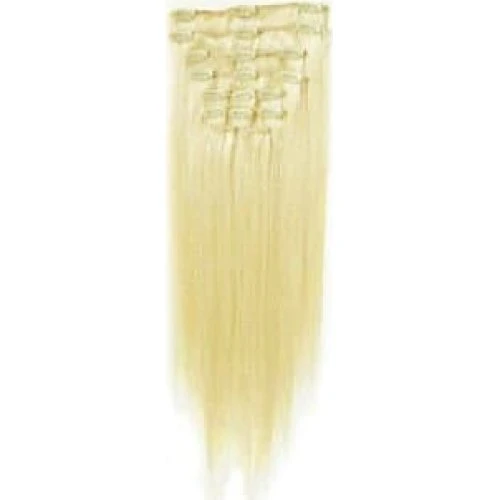 Fashiongirl Remy Clip-on Extensions #60 Platinblond 50 cm