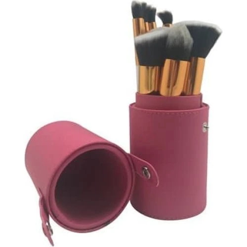 Makeup Børste Sæt - 10 dele (Rød)