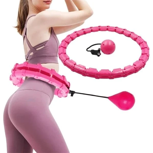 Smart Hula Hoop Fitness Hulahopring med vægt - Pink