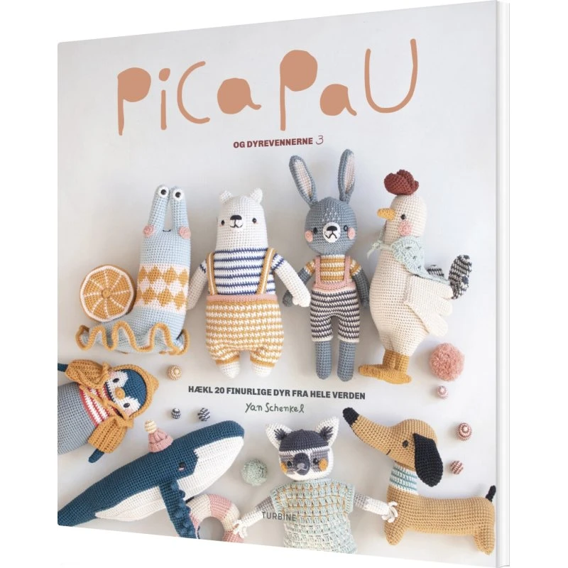 Pica Pau og Dyrevennerne 3 – Hækleopskrifter til 20 dyr
