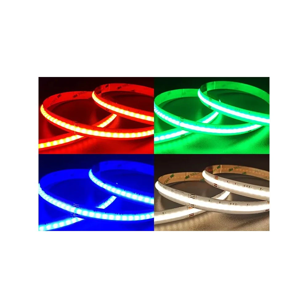 5m RGB+WW COB-LED strip - 20W/m, 24V, IP20