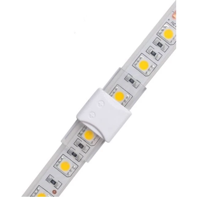 Vandtæt samler til LED strip - 10mm, enkeltfarvet, IP68, 5V-24V