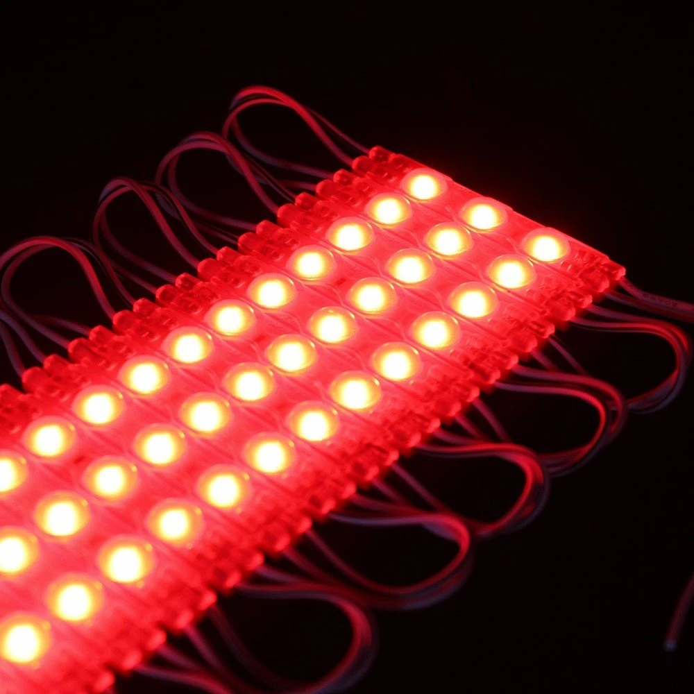 Vandtæt rød LED modul 1,1W 12V DC IP66 - Dæmpbar
