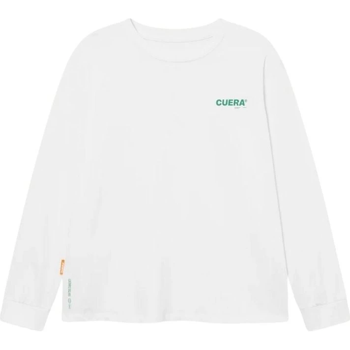 Cuera Offcourt Logo Long Sleeve Tee - White/Green - M
